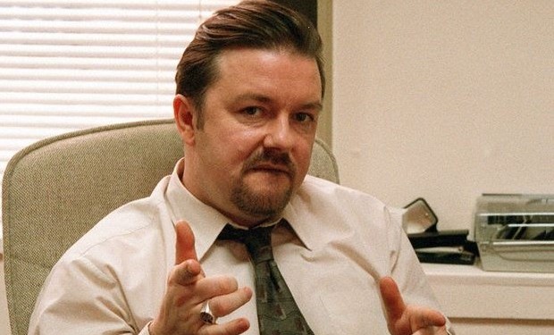 Ricky Gervais as David Brent in The Office