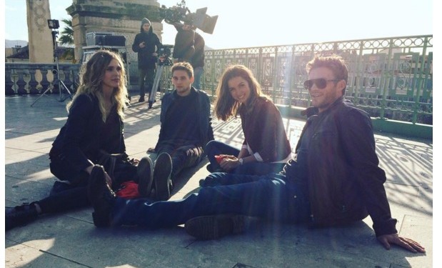 Day 6! Chilling in the sun with the gang! @scotteastwood @gaiaweiss @freddiethorp #Overdrive