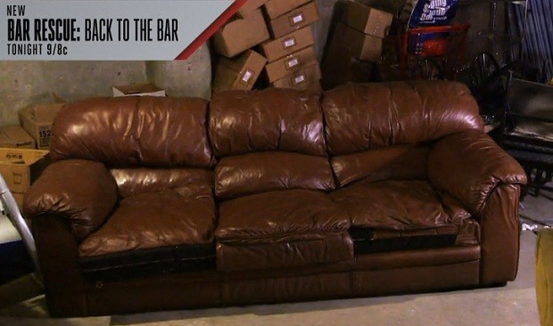 The Lister/Park 77 porn couch (Bar Rescue, Spike) .