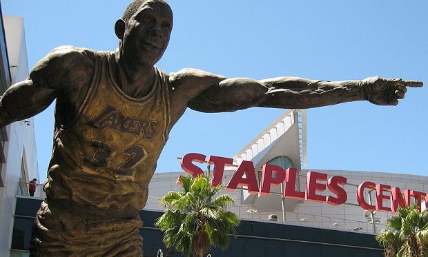 Magic Johnson statue in LA