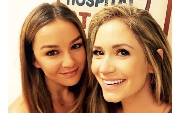 Lexi Ainsworth, Ashley Jones on General Hospital set, @ashleyaubra