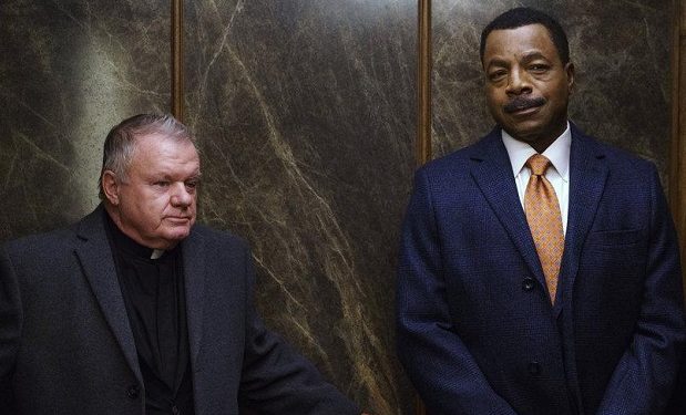 Jack McGee as Priest, Carl Weathers as Mark Jefferies -- (Photo by: Parrish Lewis/NBC)