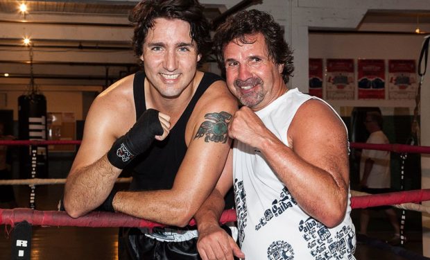 Justin_Trudeau_and_Pat_Fiacco boxing gym