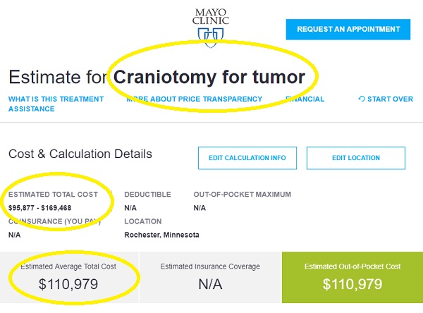 Mayo Clinic Craniotomy Tumor Estimate