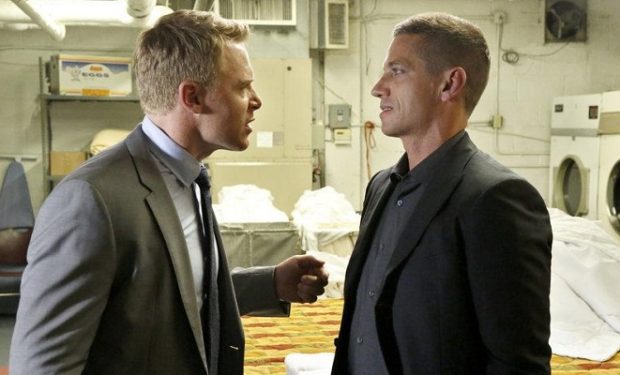 (l-r) Diego Klattenhoff as Donald Ressler, James Carpinello as Prescott -- (Photo by Will Hart/NBC)