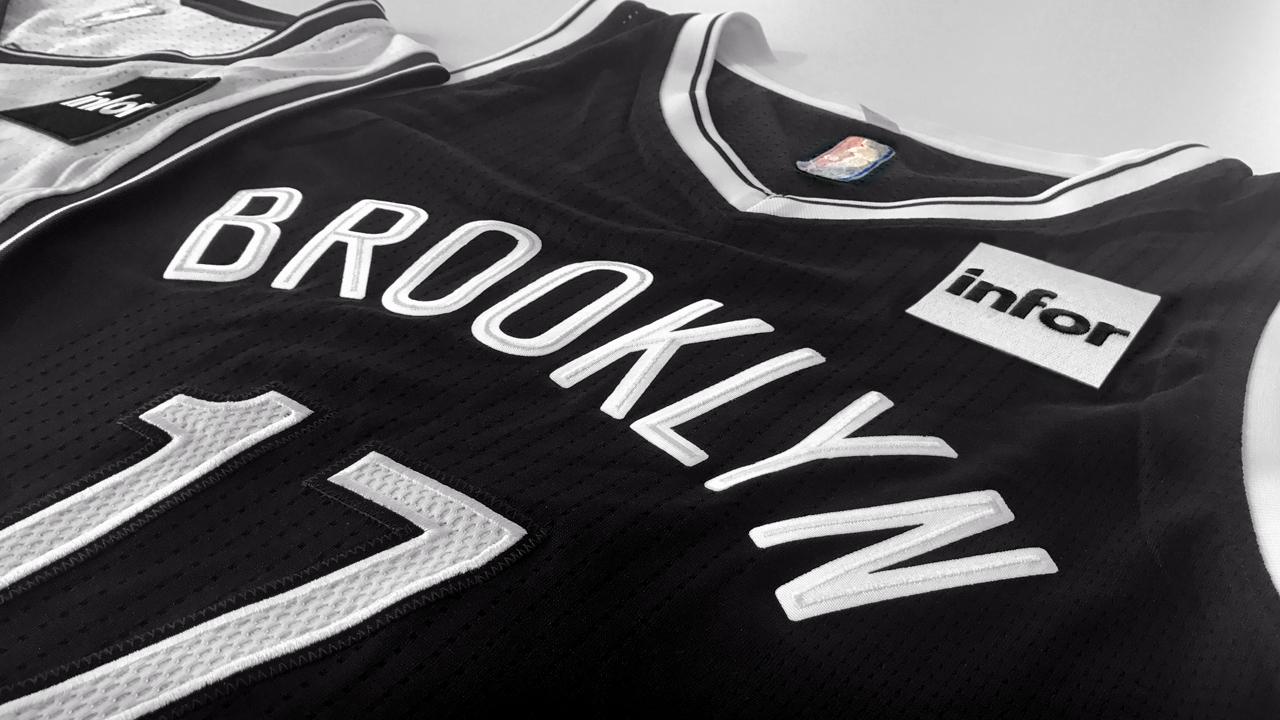 Logo on Brooklyn Nets Uniform Jerseys 
