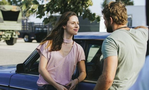 Alona Tal as Stella and Max Thieriot as Clay Spenser. Photo: Erik Voake/CBS