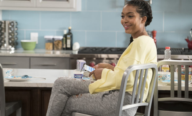 BLACK-ISH - "First and Last" - Diane experiences a big life event toward becoming a woman and Bow, Ruby, Zoey and Alicia are there to support her. Meanwhile, afraid that he may never be able to beat Junior at basketball again, Dre conducts psychological warfare on Junior before challenging him to a game, on "black-ish," TUESDAY, NOV. 7 (9:00-9:30 p.m. EST), on The ABC Television Network. (ABC/Eric McCandless) YARA SHAHIDI