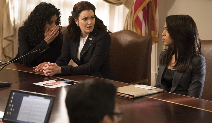 SCANDAL - "Standing in the Sun" - Cyrus and Jake's mission to take the White House reaches a new level of deceit when Liv is called to testify against Mellie, on "Scandal," airing THURSDAY, APRIL 12 (10:00-11:00 p.m. EDT), on The ABC Television Network. (ABC/Mitch Haaseth)