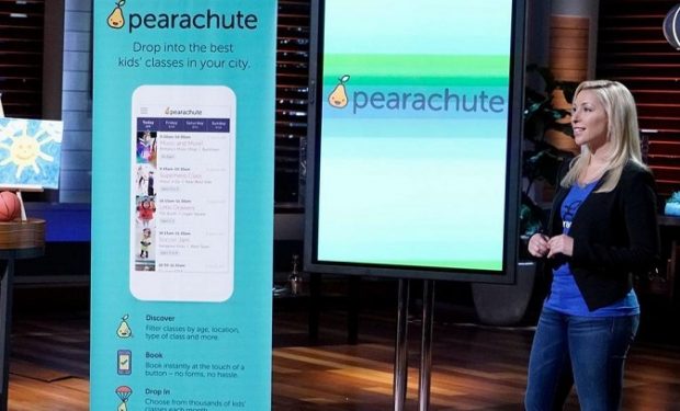 Desiree Vargas Wrigley pitching Pearachute on an Oct. 29 episode of Shark Tank. (Photo via Michael Desmond / ABC)