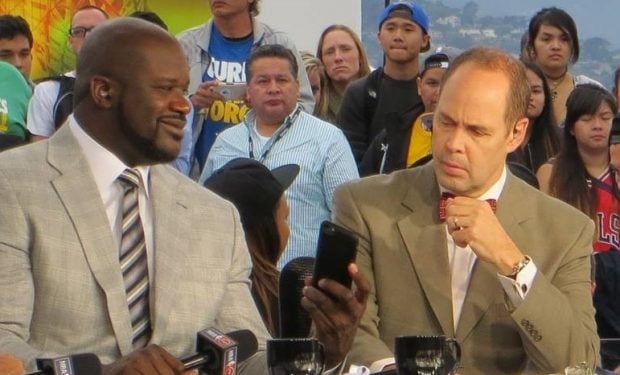 Shaquille O'Neal and Ernie Johnson on TNT