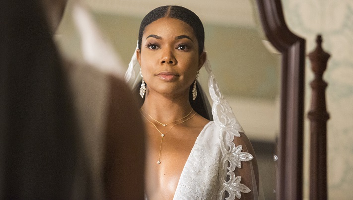 Gabrielle Union Sizzles In Extreme Low Cut Wedding Dress Being Mary Jane