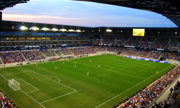 MLS soccer field, Red Bulls