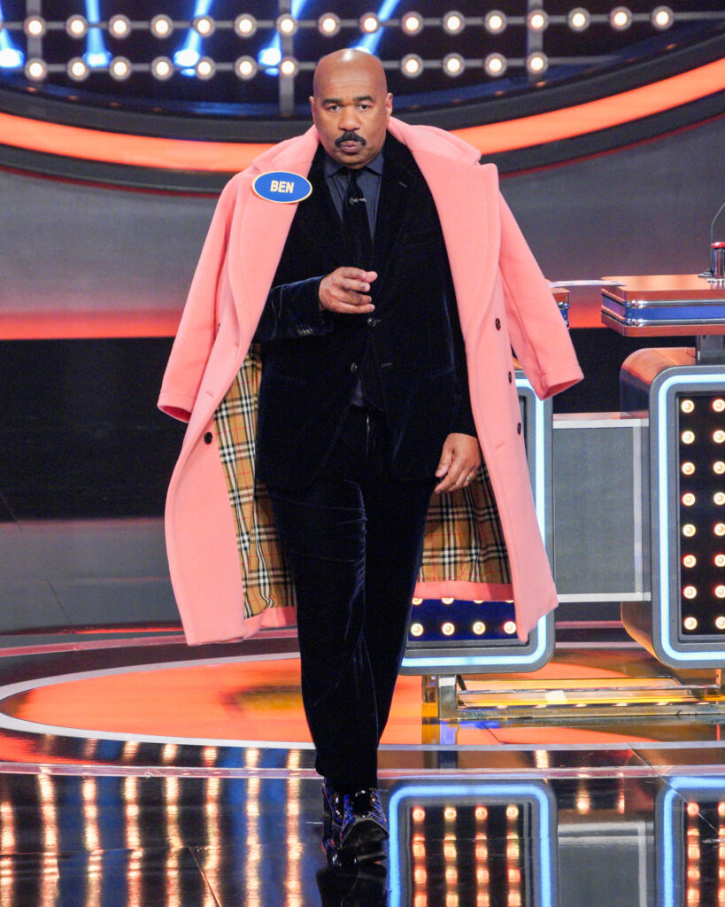 pink burberry coat macklemore