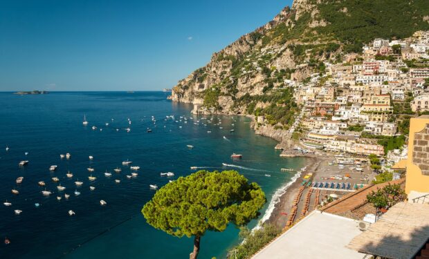 Italian beach Amalfi coast