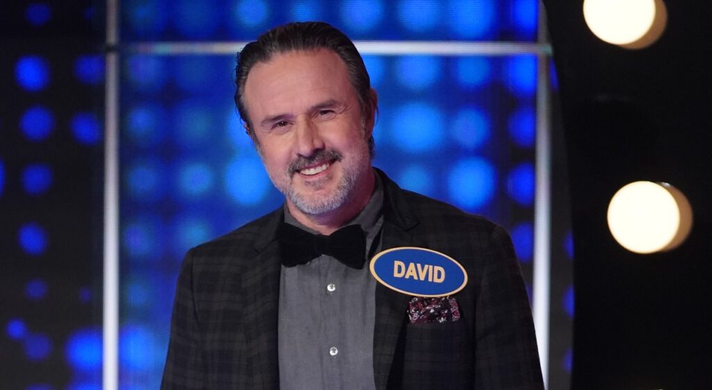 David Arquette S Gorgeous Wife Missing On Celebrity Family Feud