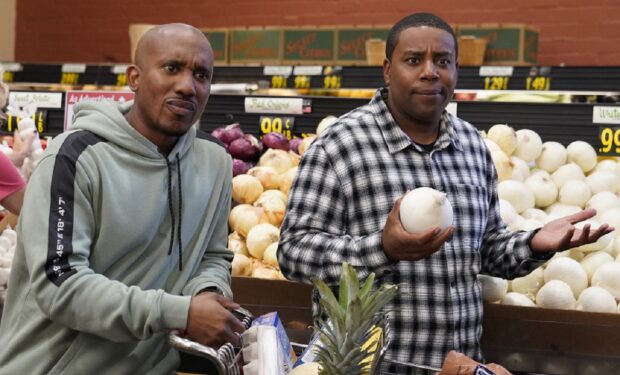 KENAN -- "Dating App" Episode 202 -- Pictured: (l-r) Chris Redd as Gary, Kenan Thompson as Kenan -- (Photo by: Casey Durkin/NBC)