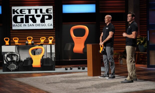 Kettle Grip on "Shark Tank" airing FRIDAY, JAN. 28 (8:00-9:01 p.m. EST), on ABC. (ABC/Christopher Willard)