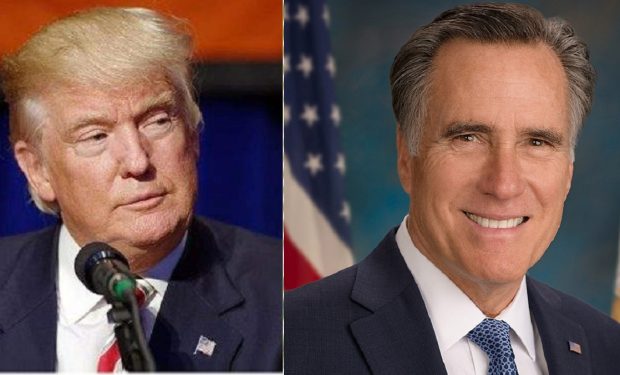 Donald Trump and Mitt Romney