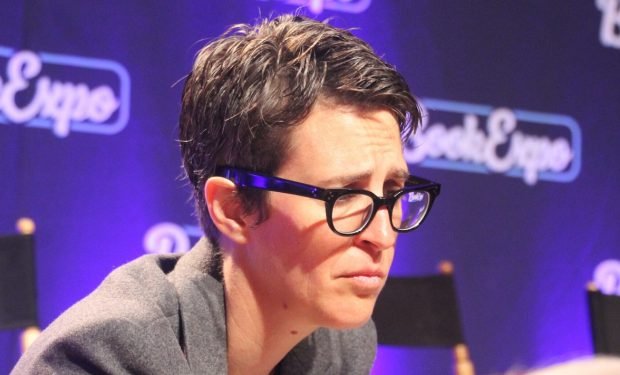 rachel maddow with hitler stache