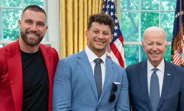 Kelce, Mahomes, Biden at the White House