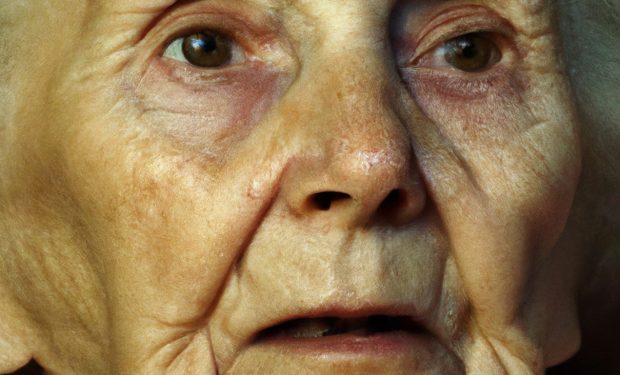 Close up photorealistic face of 90 year old